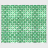 Quilt Style Muster 02 - Grass Green on White Geschenkpapier (Flach)