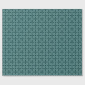 Quilt Style Muster 02 - Ocean Green on Dk Green Geschenkpapier (Flach)