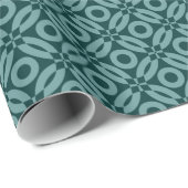 Quilt Style Muster 02 - Ocean Green on Dk Green Geschenkpapier (Rolleneckpunkt)