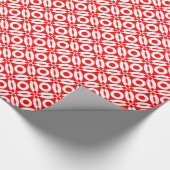 Quilt Style Muster 02 - White on Red Geschenkpapier (Ecke)