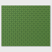 Quilt Style Pattern 02 - Avocado Green auf Dk Gree Geschenkpapier (Flach)