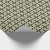 Quilt Style Pattern 02 - Blassgelb auf schwarz Geschenkpapier (Ecke)