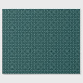 Quilt Style Pattern 02 - Dk Green auf Moss Green Geschenkpapier (Flach)