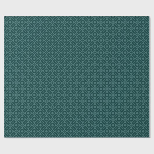 Quilt Style Pattern 02 - Dk Green auf Moss Green Geschenkpapier (Flach)
