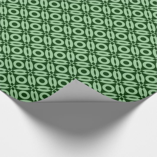 Quilt Style Pattern 02 - Faded Green on Dk Green Geschenkpapier (Ecke)