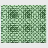 Quilt Style Pattern 02 - Ghost Green auf Dk Green Geschenkpapier (Flach)