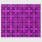 Quilt Style Pattern 02 - Magenta auf schwarz Geschenkpapier (Flach)