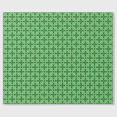 Quilt Style Pattern 02 - Mint Green auf Dk Green Geschenkpapier (Flach)