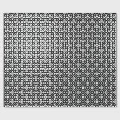 Quilt Style Pattern 02 - Schwarz auf Weiß Geschenkpapier (Flach)