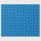 Quilt Style Pattern 02 - Sky Blue on Deep Navy Geschenkpapier (Flach)