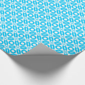 Quilt Style Pattern 02 - Sky Blue on White Geschenkpapier (Ecke)