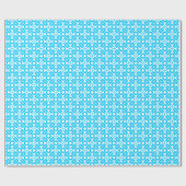 Quilt Style Pattern 02 - Sky Blue on White Geschenkpapier (Flach)