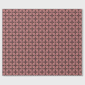 Quilt Style Pattern 02 - Soft Pink auf Schwarz Geschenkpapier (Flach)