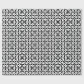Quilt Style Pattern 02 - Weiß auf Schwarz Geschenkpapier (Flach)