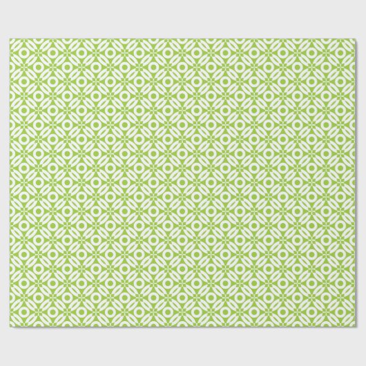 Quilt Style Pattern 02 - White on Martian Green Geschenkpapier (Flach)