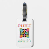 Quilt 'Til you Wilt! Kostenvoranschlag Gepäckanhänger (Rückseite vertikal)