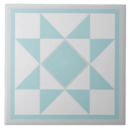 Quilt Trivet - Sawzahnstern (blau/grau) Fliese