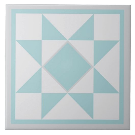 Quilt Trivet - Sawzahnstern (blau/grau) Fliese (Vorderseite)