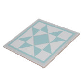 Quilt Trivet - Sawzahnstern (blau/grau) Fliese (Seite)