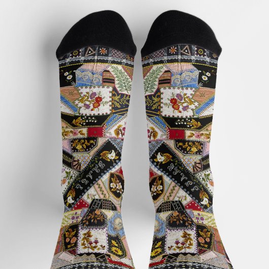 Quilt, verrücktes Muster Socken (Oben)
