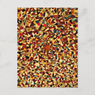 Quilt [verrücktes Patchwork] von Rebecca King (c.1 Postkarte