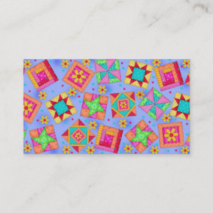 Quiltblock-Kunst Periwinkle Lavendel Visitenkarte