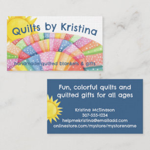 Quiltblöcke Regenbogen Quilterin Quilten Nähen Visitenkarte