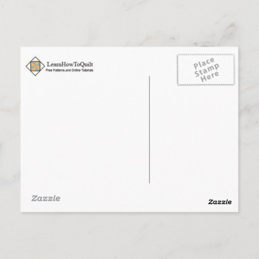 Quilte Postkarte - Ungerade Fellow Block (Rückseite)
