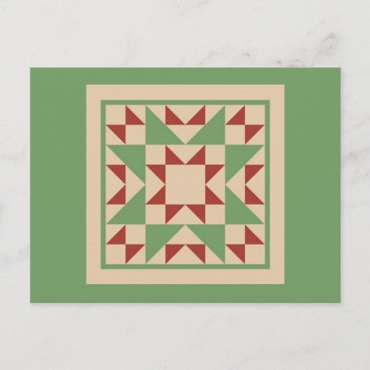 Quilte Postkarte - Ungerade Fellow Block (Vorderseite)