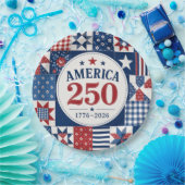 Quilted 250th-Papierteller Pappteller (Party)