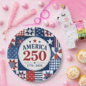 Quilted 250th-Papierteller Pappteller (Party)
