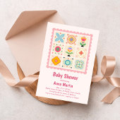 Quilted Baby Shower Einladung