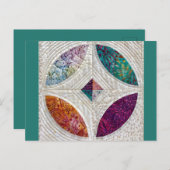 Quilted Batik Postcard Postkarte (Vorne/Hinten)