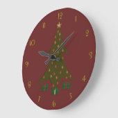 Quilted Christmas Clock Große Wanduhr (Winkel)