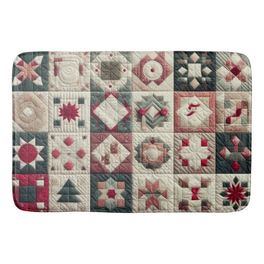 Quilted Christmas Designs Badematte (Vorderseite)