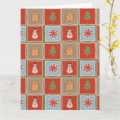Quilted Christmas Tile Tapete Karte (Gelbe Blume)