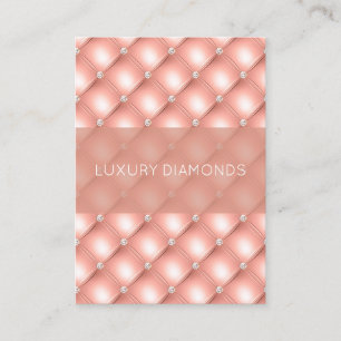 Quilted Diamond Funkelnde Roségold Rosa Luxus Visitenkarte
