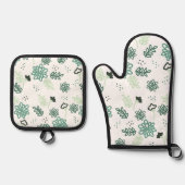 Quilted Floral Potholder Set / Manique / Matelassé (Vorderseite)
