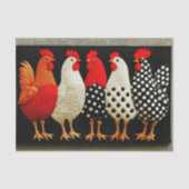 Quilted Fun Country Hens & Roosters EN2R Decoupage Seidenpapier (Vorderseite)