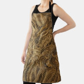 Quilted Gold Abstract Design Schürze (InSitu)