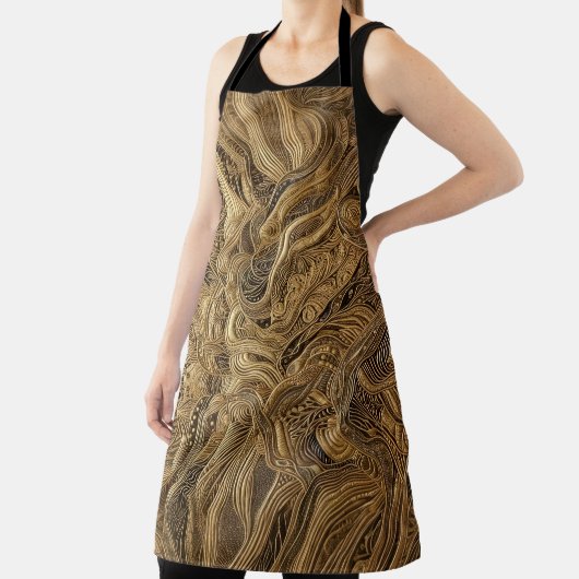 Quilted Gold Abstract Design Schürze (InSitu)