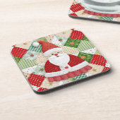 Quilted Look Santa Getränkeuntersetzer (Linke Seite)
