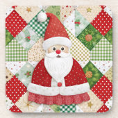 Quilted Look Santa Getränkeuntersetzer (Vorderseite)