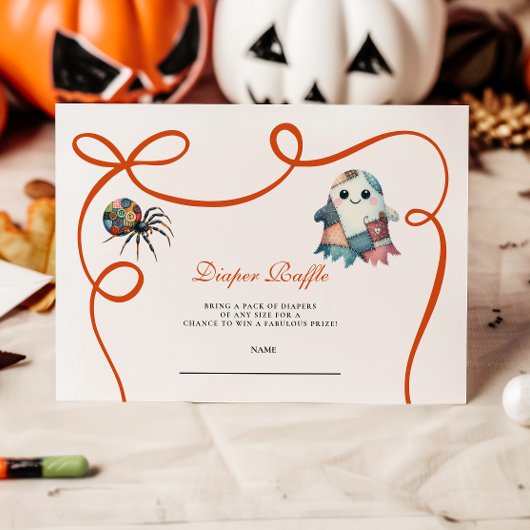Quilted Patchwork Halloween-Windel-Raffle Begleitkarte
