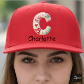 Quilted Patchwork Initial Letter C Nursery Truckerkappe