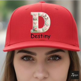 Quilted Patchwork Initial Letter D Nursery Truckerkappe