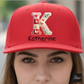 Quilted Patchwork Initial Letter K Nursery Truckerkappe