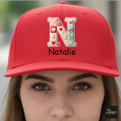 Quilted Patchwork Initial Letter N Nursery Truckerkappe