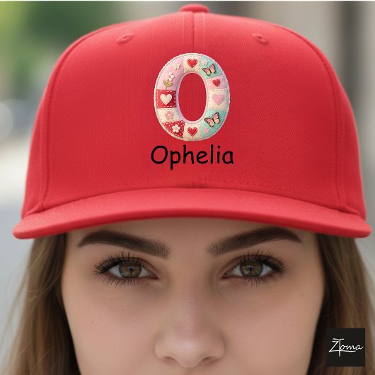 Quilted Patchwork Initial Letter O Nursery Truckerkappe