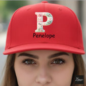 Quilted Patchwork Initial Letter P Nursery Truckerkappe